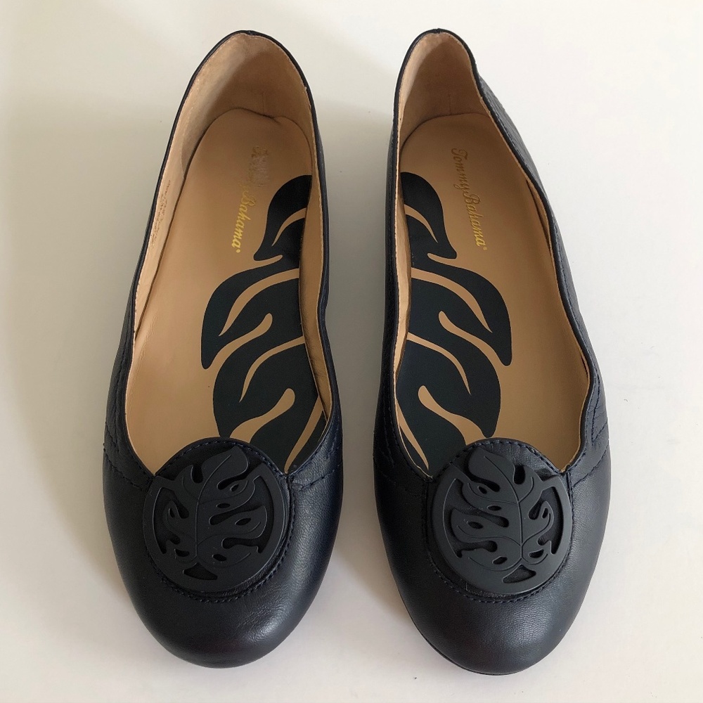Tommy Bahama Athens Ballet Flats, Navy, Size 7.5